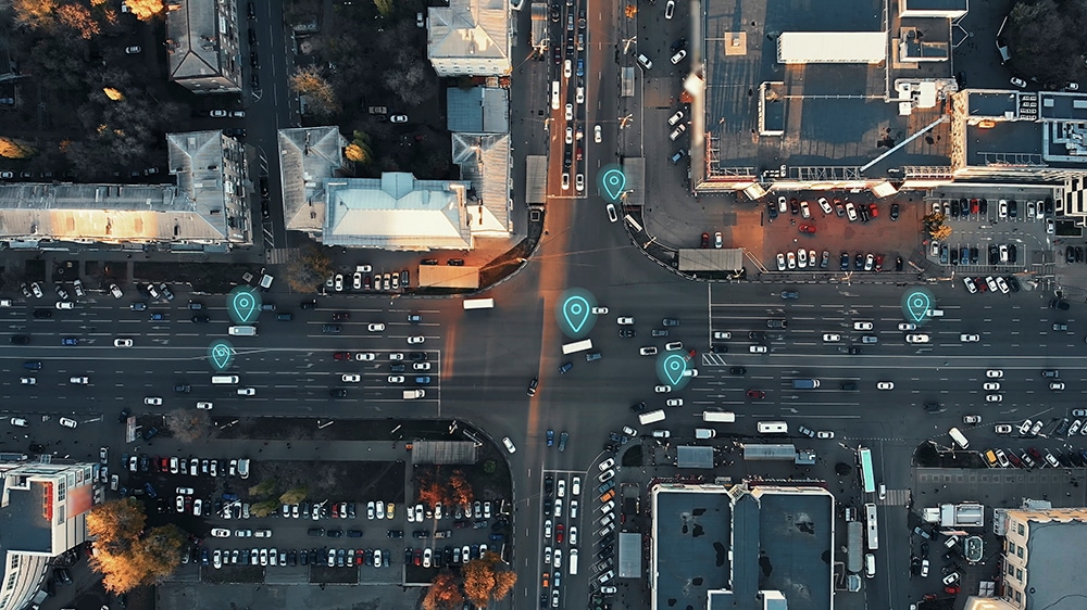 GPS tracking a cell phone in a vehicle