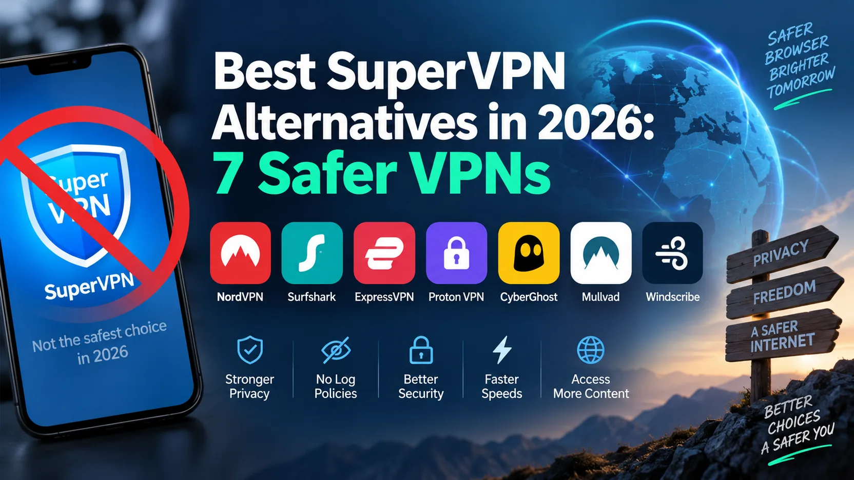 Best SuperVPN Alternatives in 2026: 7 Safer VPNs