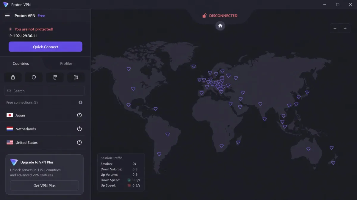 Proton VPN Free screenshot