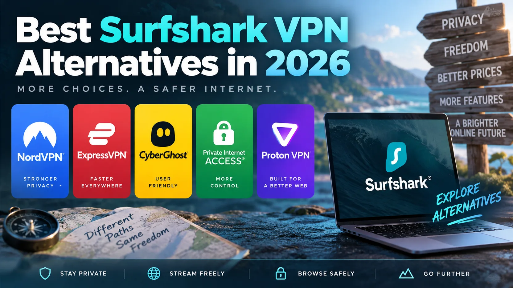 Best Surfshark VPN Alternatives in 2026