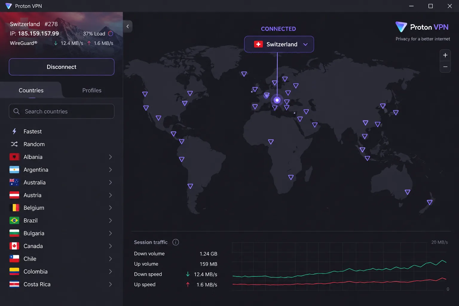 Proton VPN screenshot