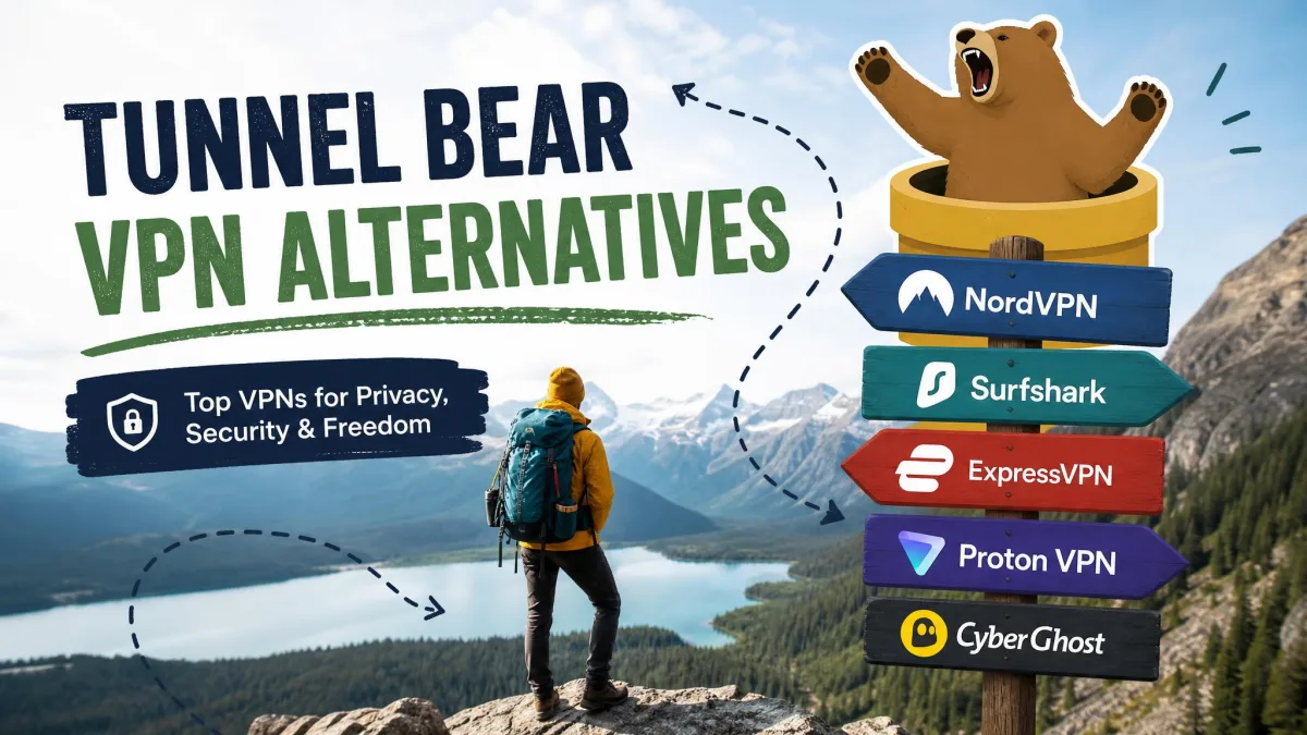 Best TunnelBear Alternatives in 2026 (Free and Paid)