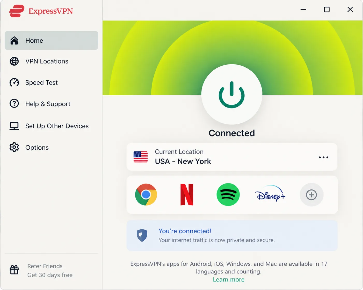 ExpressVPN screenshot