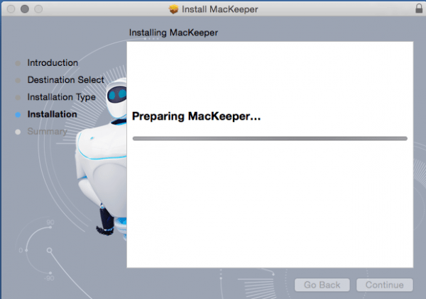 Preparing MacKeeper for installation