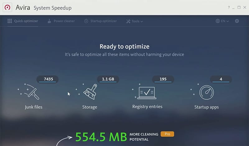 Avira System Speedup screenshot